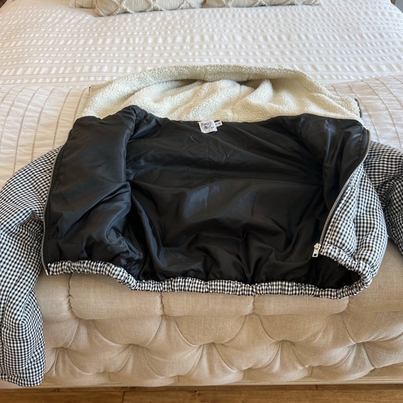 Princess Polly Black and White Gingham Puffer Jacket - Picture 5 of 8